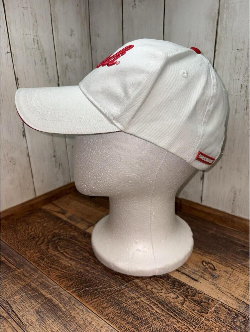 STOLI Vodka White Cap Hat Adjustable Strapback Red Accents Stolichnaya Script - Picture 3 of 10
